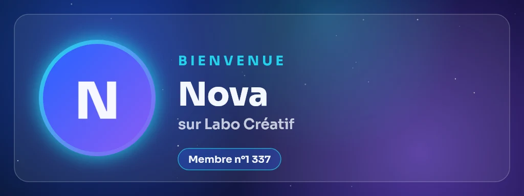 Carte de bienvenue — glass
