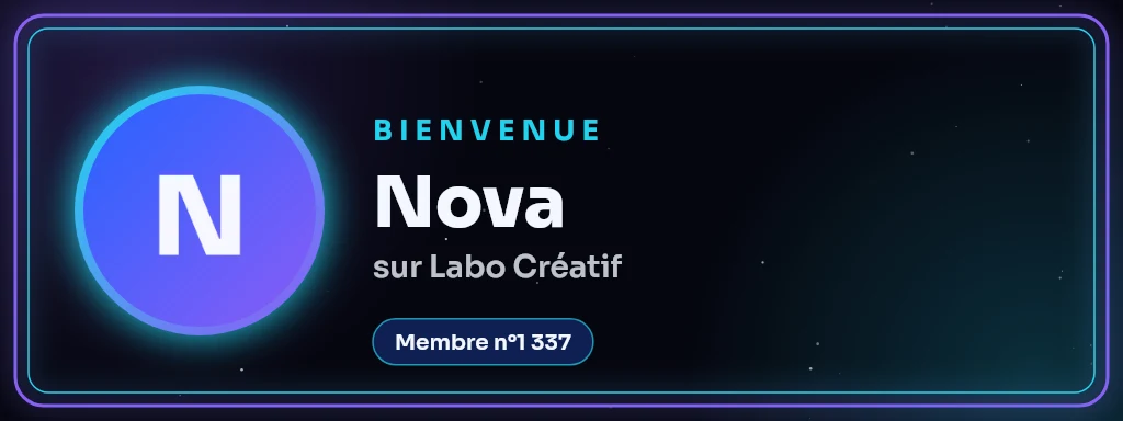 Carte de bienvenue — neon